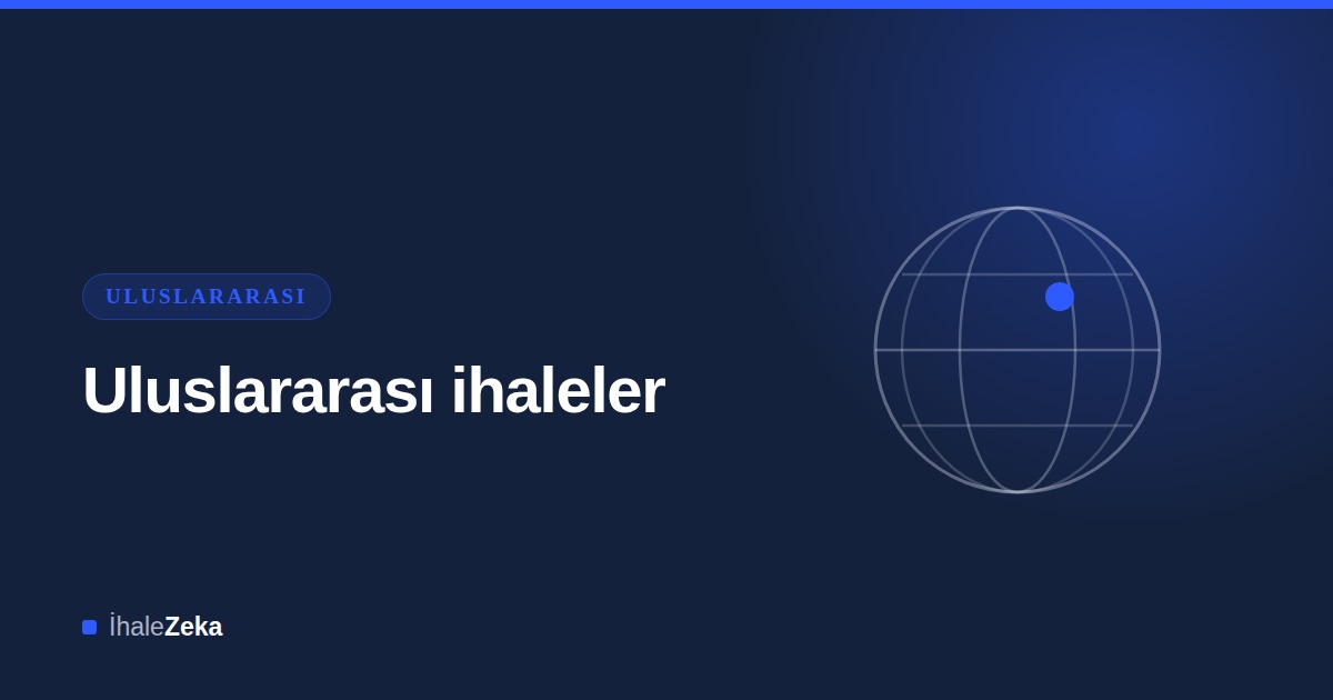 Uluslararası İhaleler Nasıl Takip Edilir? TED, UNGM ve Dünya Bankası Rehberi